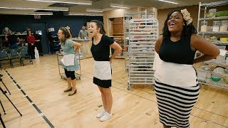 Inside rehearsals for the national tour of Waitress
