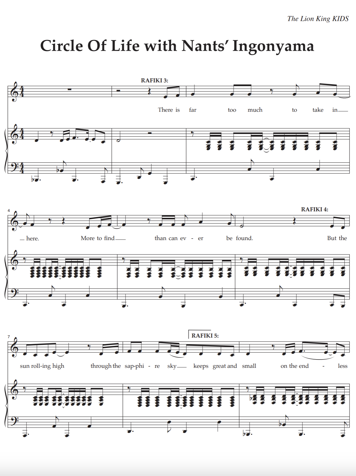 Rafiki Circle of Life KIDS