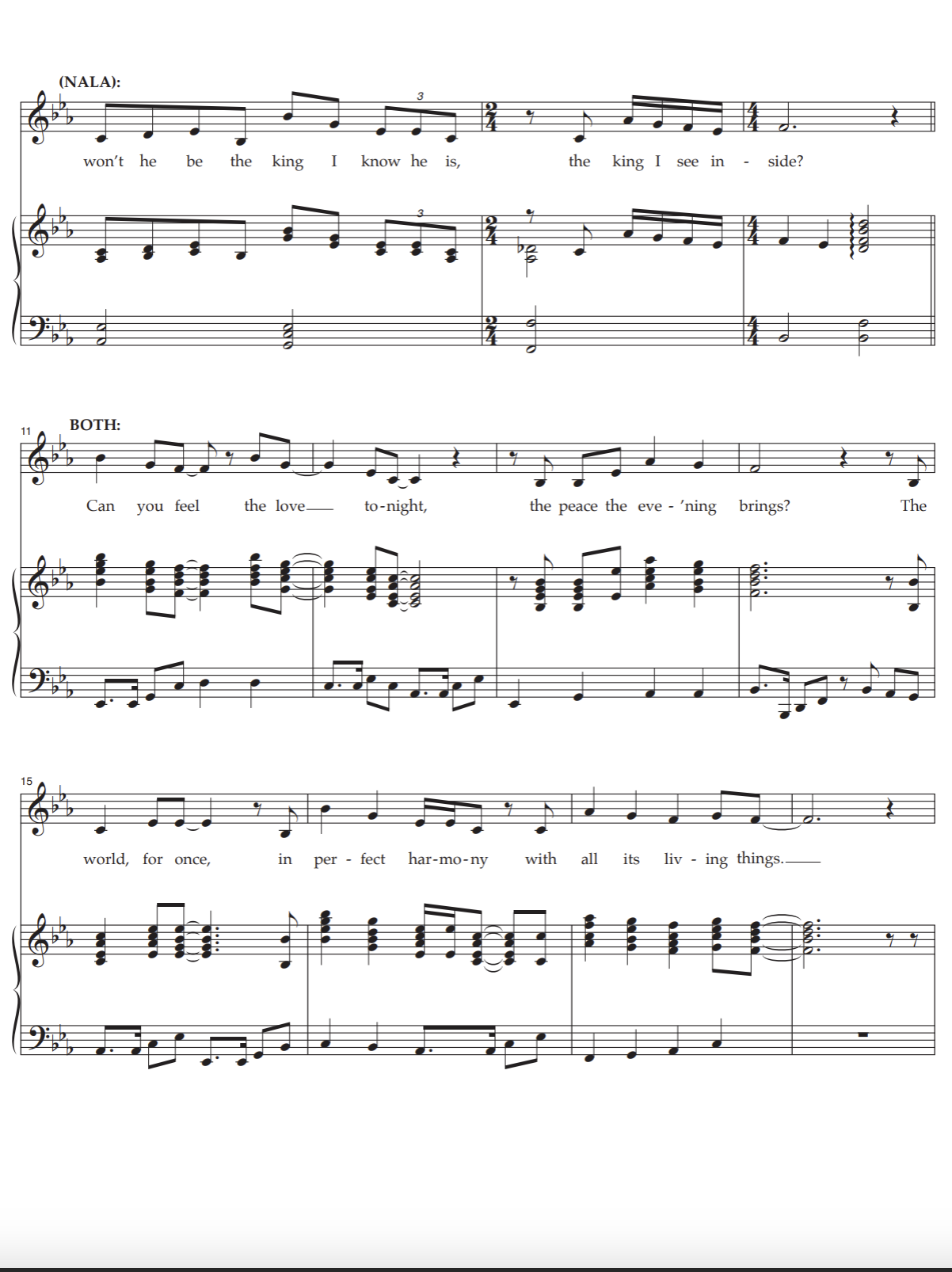 Simba Nala Can You Feel The Love Tonight