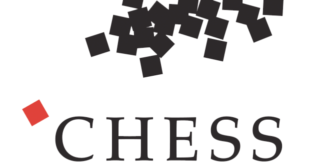 Chess Logo (the Word Chess with a red square and a broken chess board)