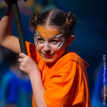 An actor dressed in costume for Finding Nemo KIDS