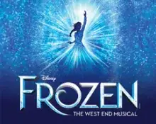 Frozen artwork. Blue background with princess and white light 