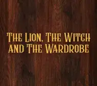 gold text on a dark wood background with the silhouette of a proud lion 