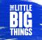 Blue brush strokes with 'The little Big Things' in white text in front