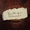 death of a salesman handwritten on a torn piece of paper sitting on an old brown leather briefcase