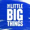 Blue brush strokes with 'The little Big Things' in white text in front